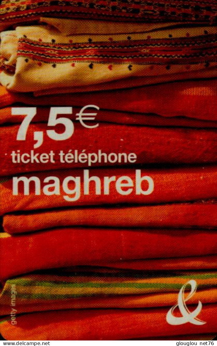 TICKET TELEPHONE MAGHREB 7,5 E.. - Otros – Africa