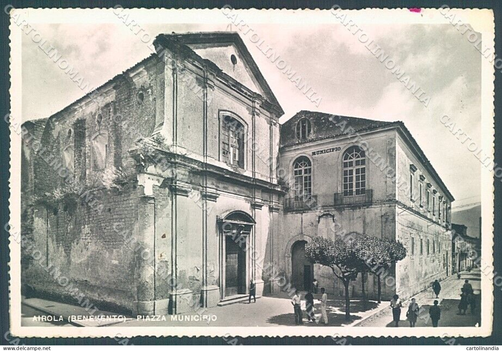 Benevento Airola Chiesa Piazza Municipio ABRASA Foto FG Cartolina JK5796 - Benevento