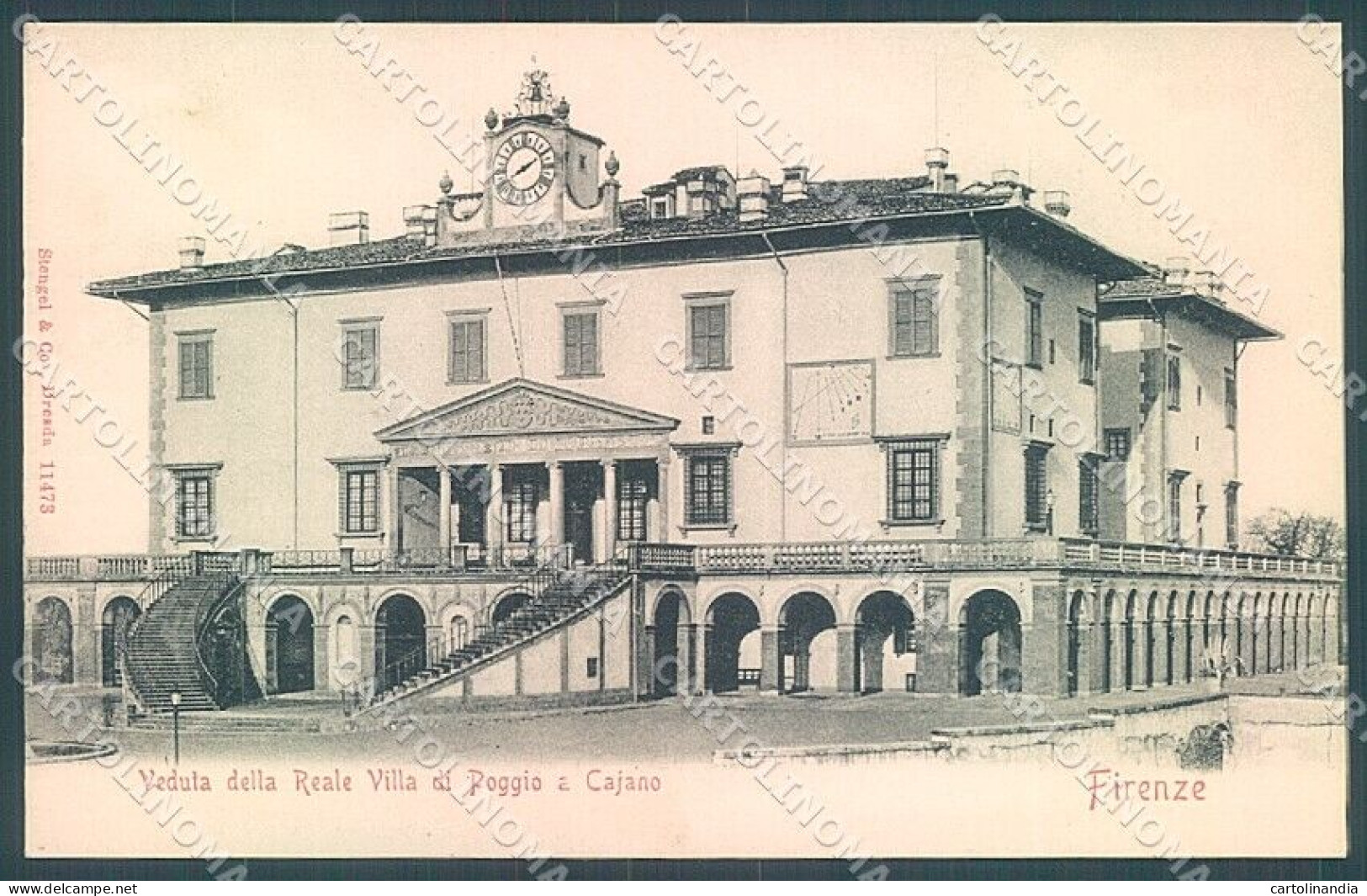 Prato Poggio A Cajano Villa Reale Stengel 11473 Cartolina JK5271 - Prato
