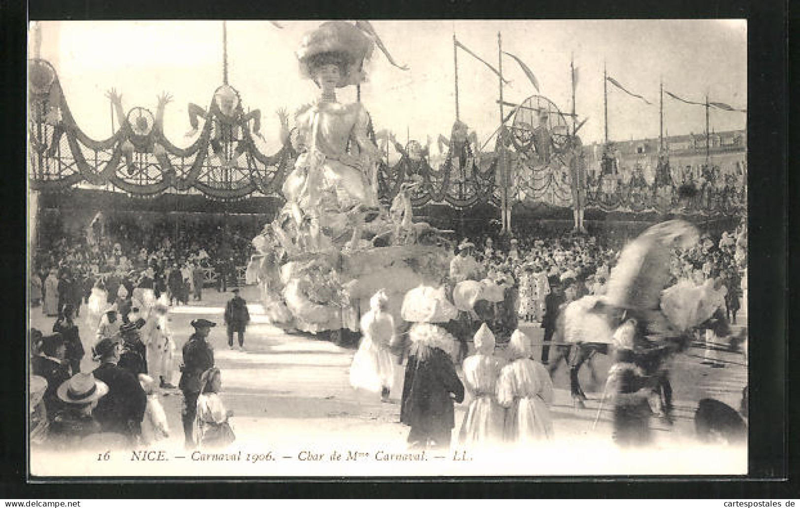 AK Nice, Carnaval 1906, Char De Mme Carnaval, Fasching  - Carnaval