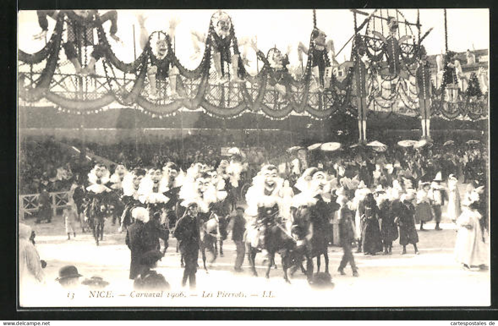 AK Nice, Carnaval 1906, Les Pierrots, Fasching  - Carnaval