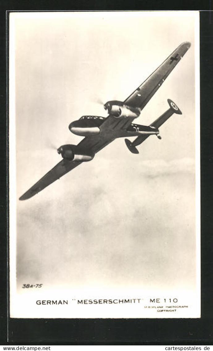 AK Flugzeug Vom Typ Messerschmitt Me 110  - 1939-1945: 2. Weltkrieg