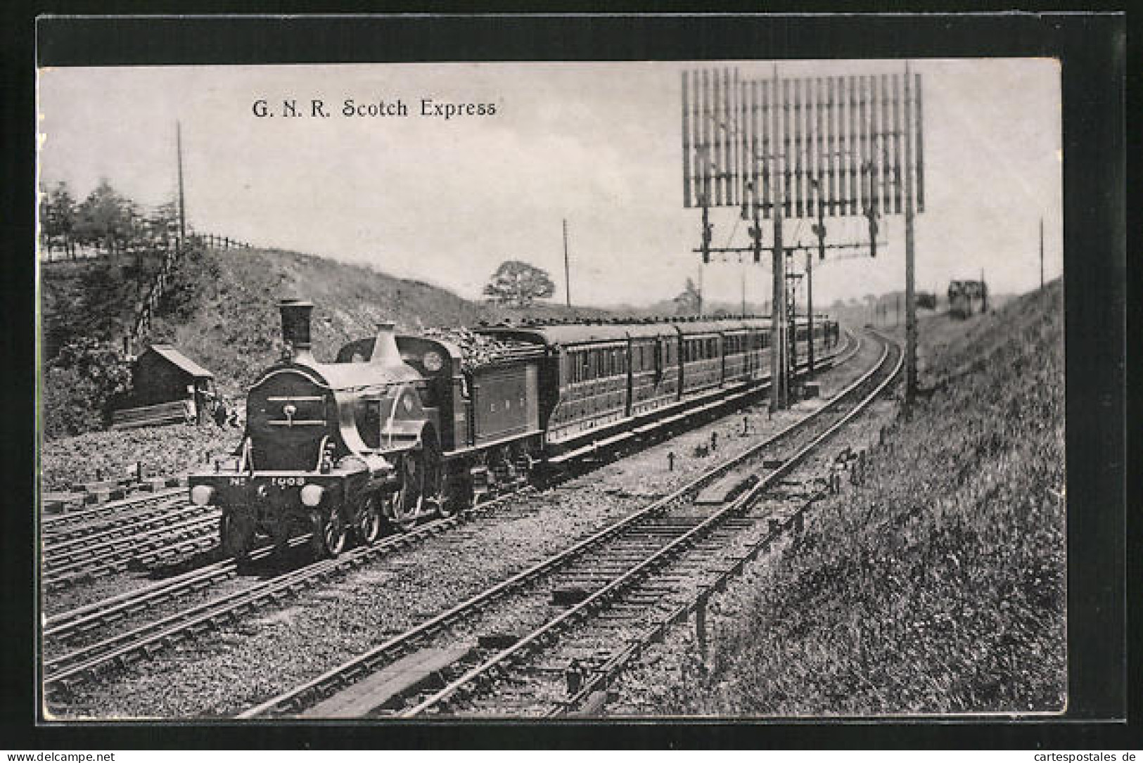 Pc Englische Eisenbahn Scotch Express 1008, GNR  - Eisenbahnen