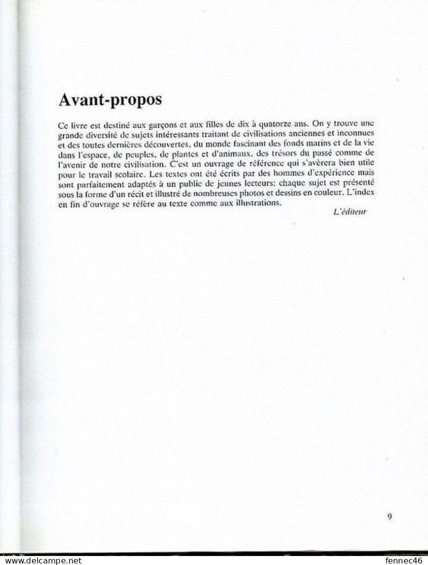 * Livre : Le Monde Pour Les Jeunes - Edition CHANTECLER   Informations Sous Forme De Récits - Destinés Aux 10 à 14 Ans - Enzyklopädien
