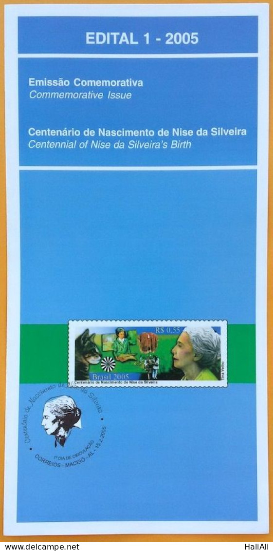 Brochure Brazil Edital 2005 01 Nise Da Silveira Doctor Medicine Woman Without Stamp - Briefe U. Dokumente