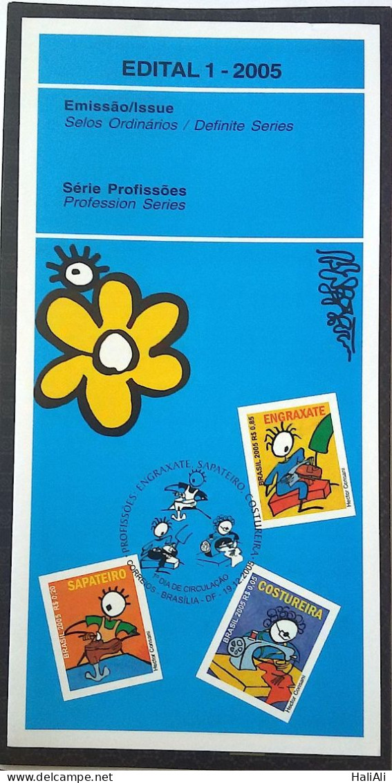 Brochure Brazil Edital 2005 01 Profession Seamstress Shoemaker Without Stamp - Brieven En Documenten