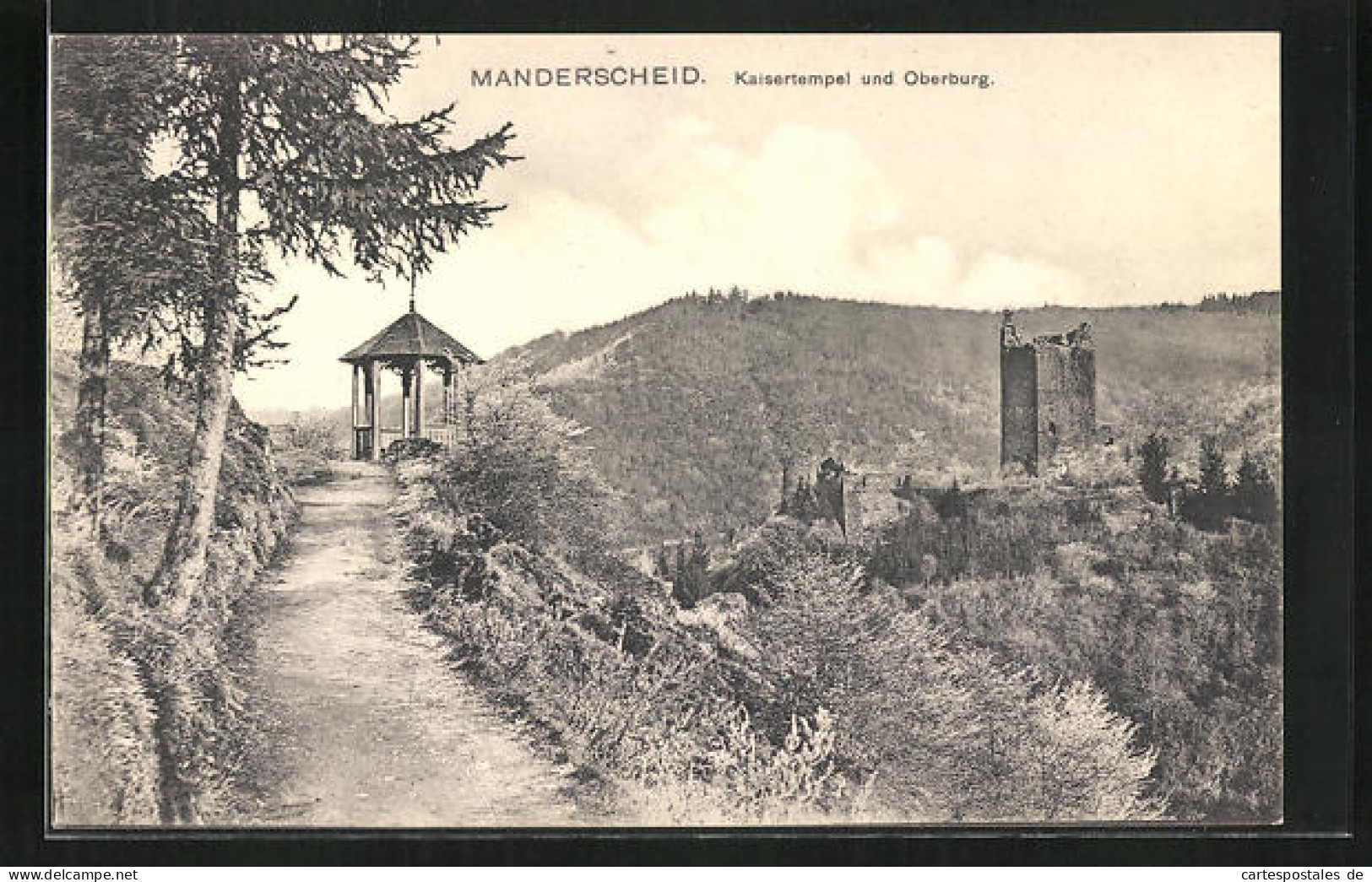 AK Manderscheid, Kaisertempel Und Oberburg, Aussichtspavillon  - Manderscheid
