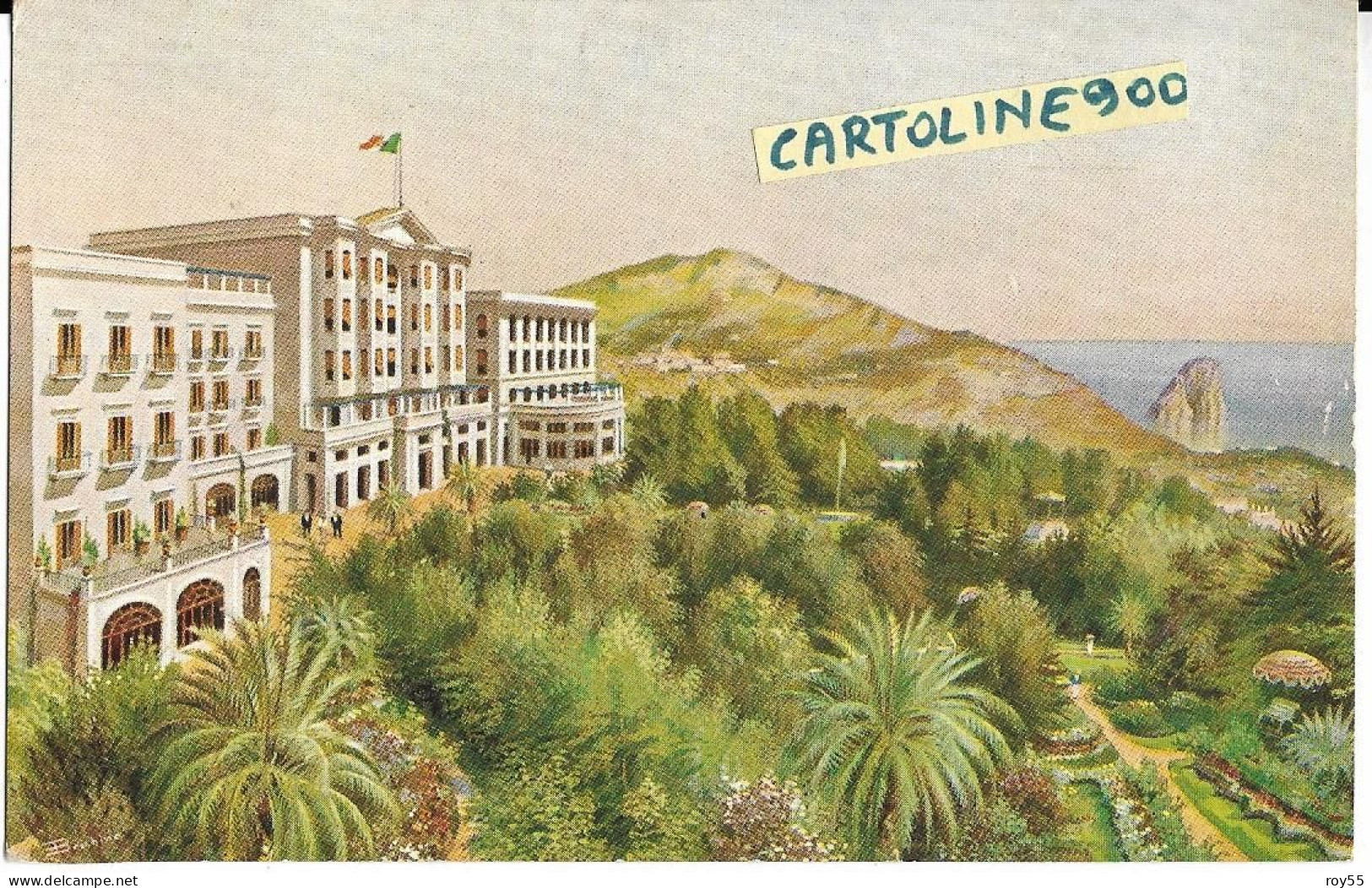 Campania- Castellammare Di Stabia Quisisana Frazione Di Castellammare Veduta Grand Hotel Capri (f.picc./v.retro) - Castellammare Di Stabia
