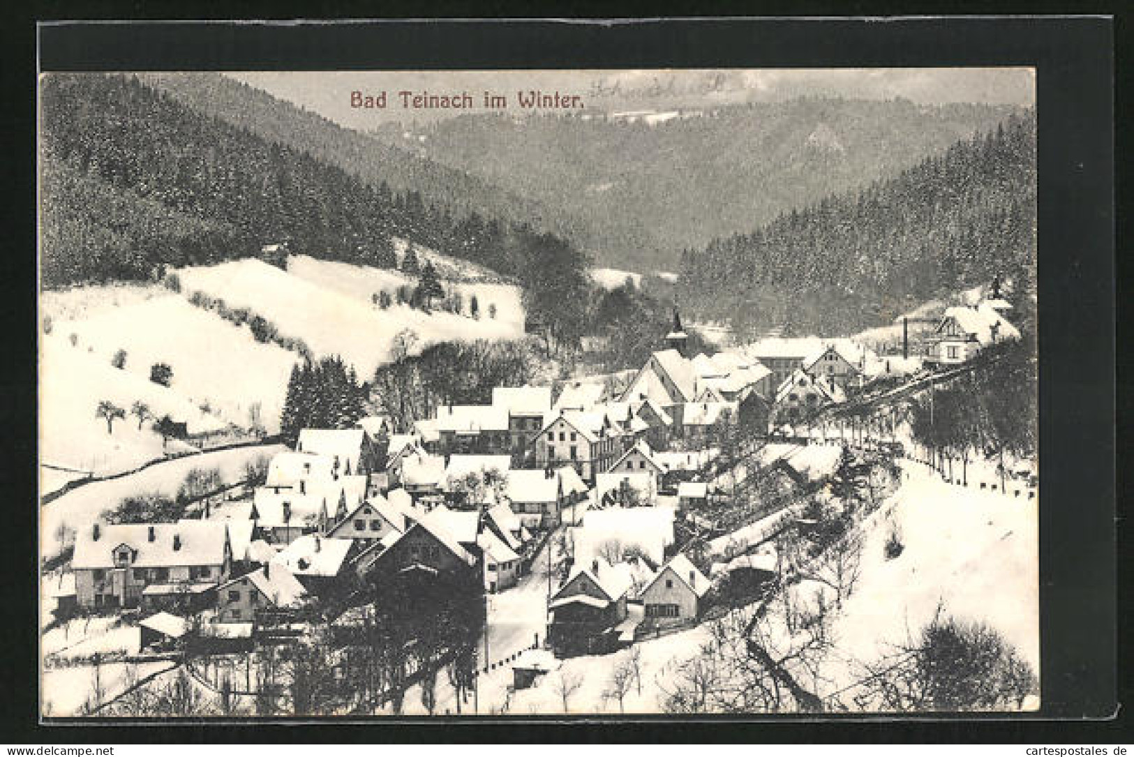 AK Bad Teinach, Gesamtansicht Der Verschneiten Ortschaft  - Bad Teinach