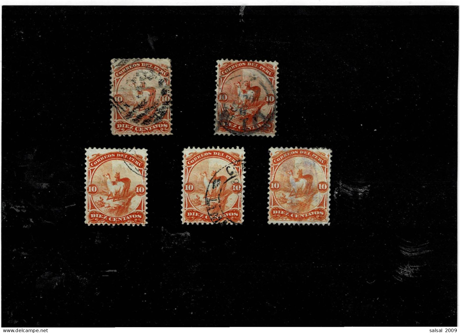 PERU ,"Lama" ,2 Pezzi Del Nr.11 E 3 Pezzi Del Nr. 104 ,qualita Buona - Peru