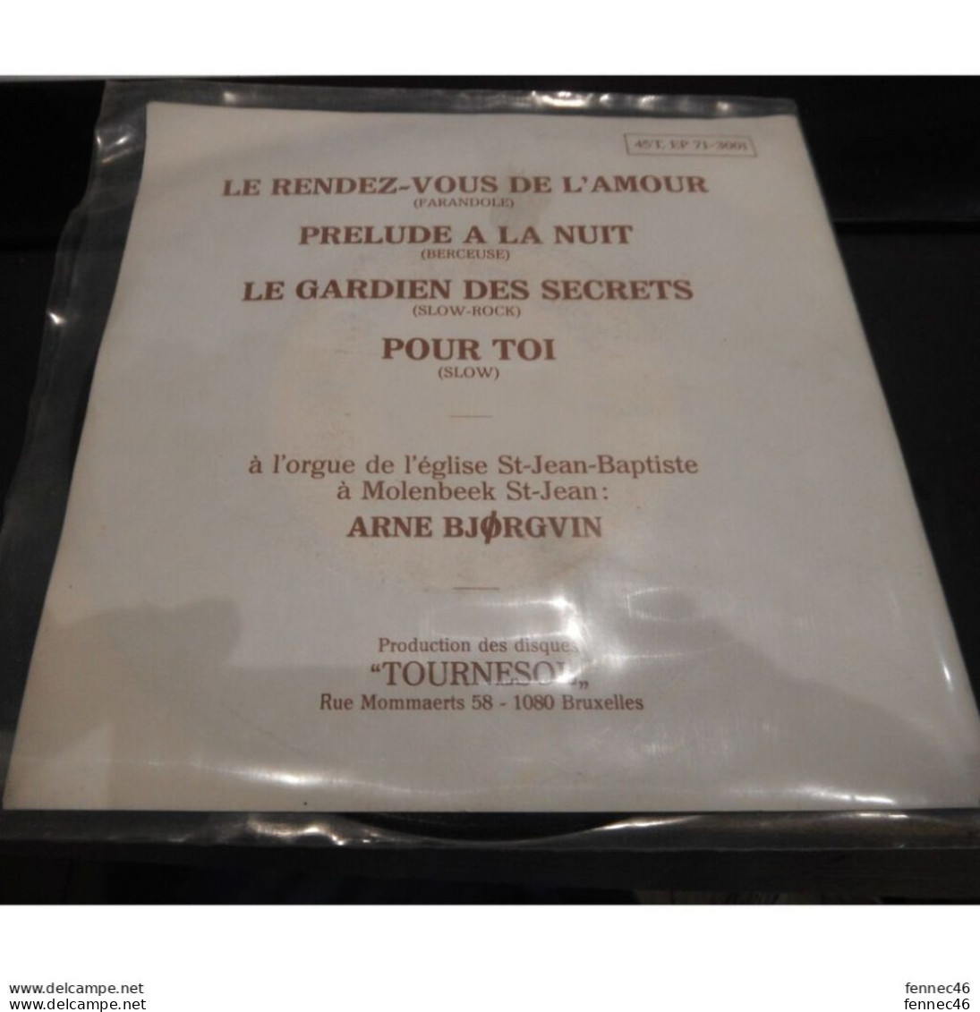 * Vinyle  45T (4 Titres) - Pierre VERNON - NELLY - Arne BJØRGVIN -  Le Rendez-vous De L'Amour (Farandole), Prélude à La - Instrumentaal
