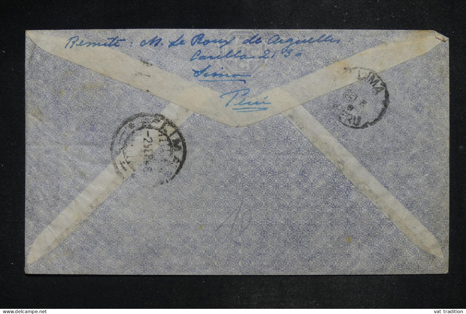 PERU - Lettre Recommandée Par Avion Pour La France - 1946 - A 2788 A - Paraguay