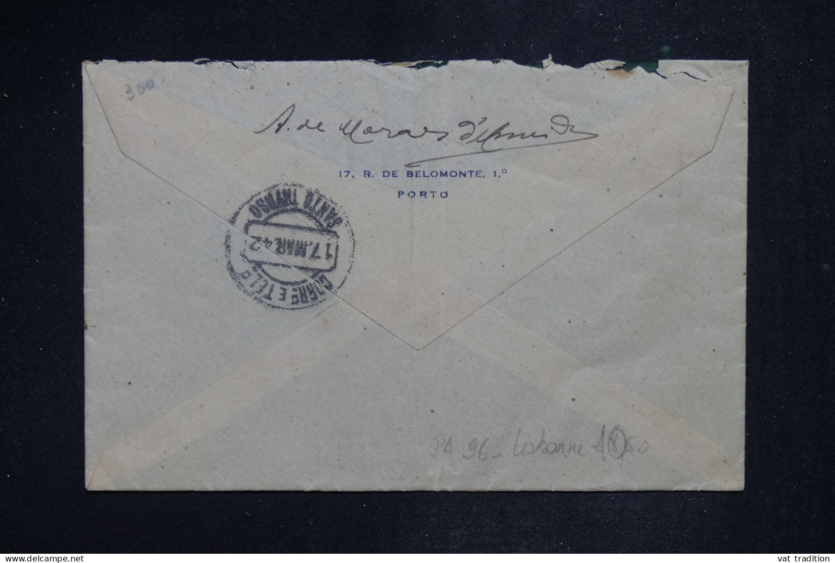 PORTUGAL - Lettre Intérieure - 1942 - A 2793 - Postmark Collection