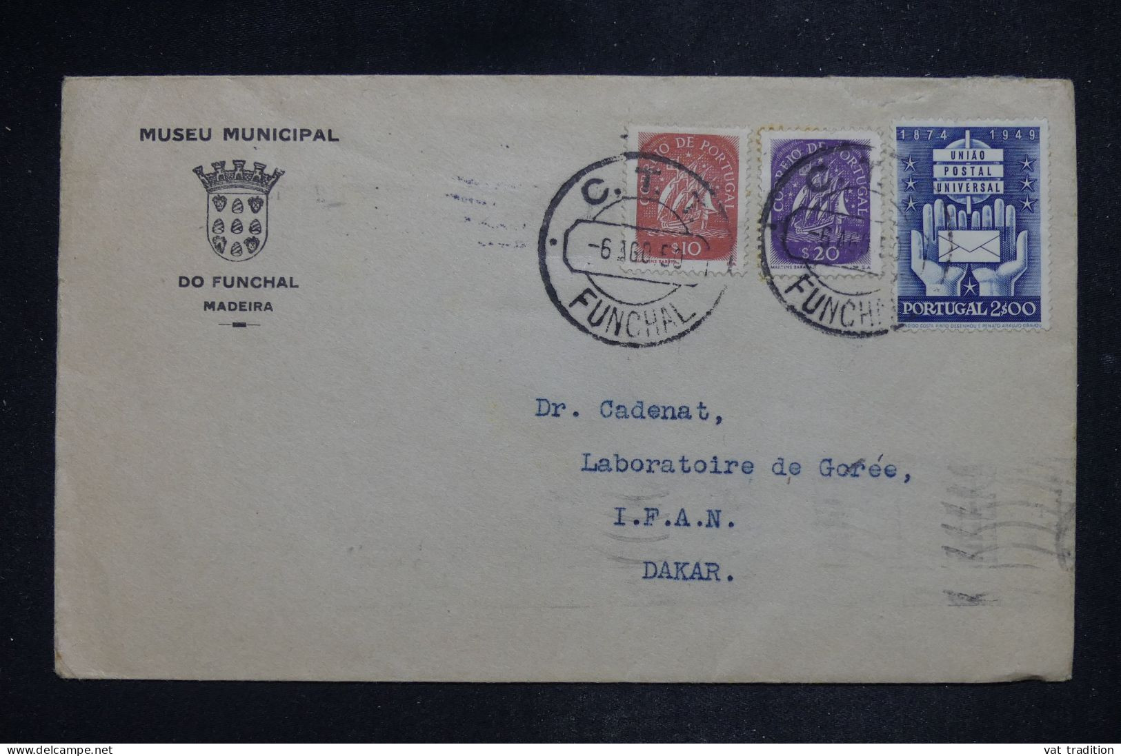 PORTUGAL - Lettre De Madères Pour Le Sénégal - 1950 - A 2796 - Postmark Collection