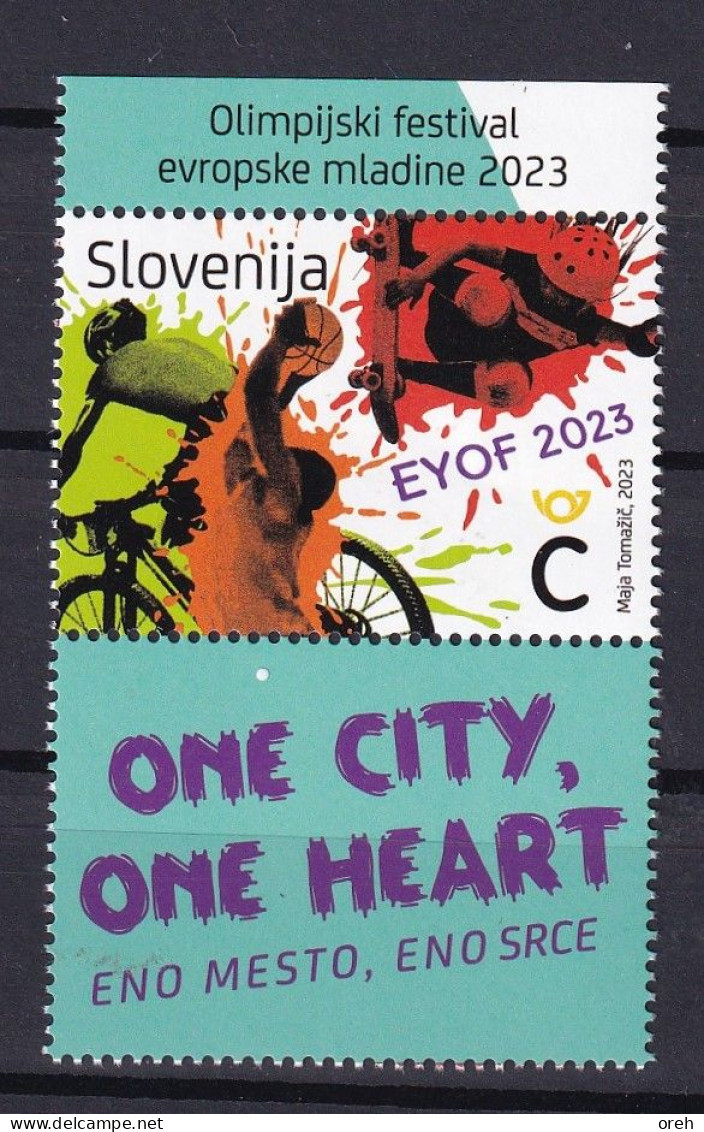 SLOVENIA  2023,EUROPEAN YOUTH OLYPIC FESTIVAL,EYOF MARIBOR 2023,WIGNETTE,MNH - Slovenia