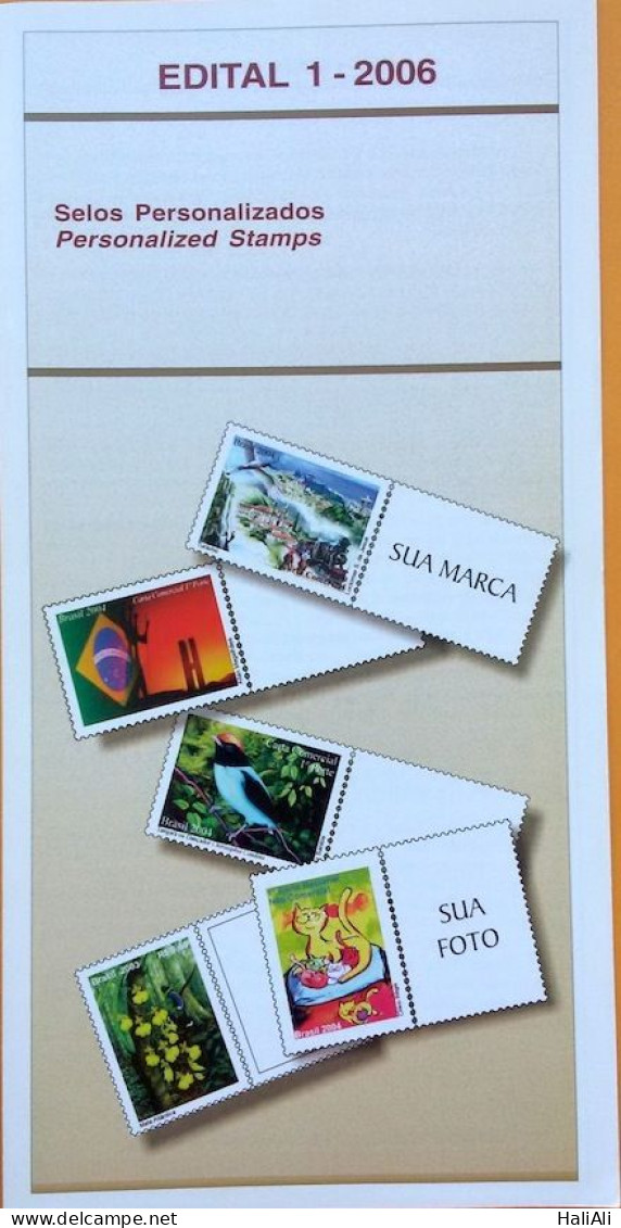 Brochure Brazil Edital 2006 01 Personalized Stamps Without Stamp - Lettres & Documents