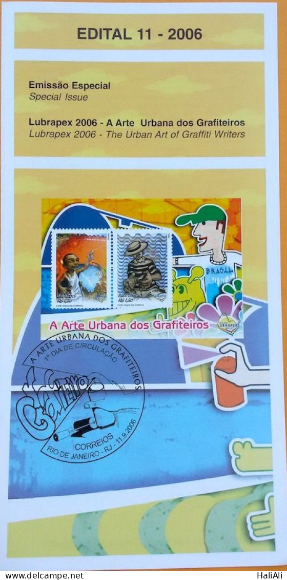 Brochure Brazil Edital 2006 11 Lubrapex Grafiteiros Arte Without Stamp - Storia Postale