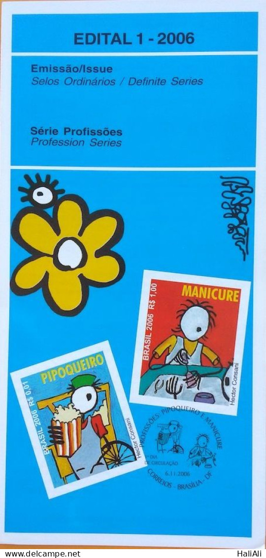Brochure Brazil Edital 2006 01 Profession Manicure Popcorn Maker Without Stamp - Cartas & Documentos