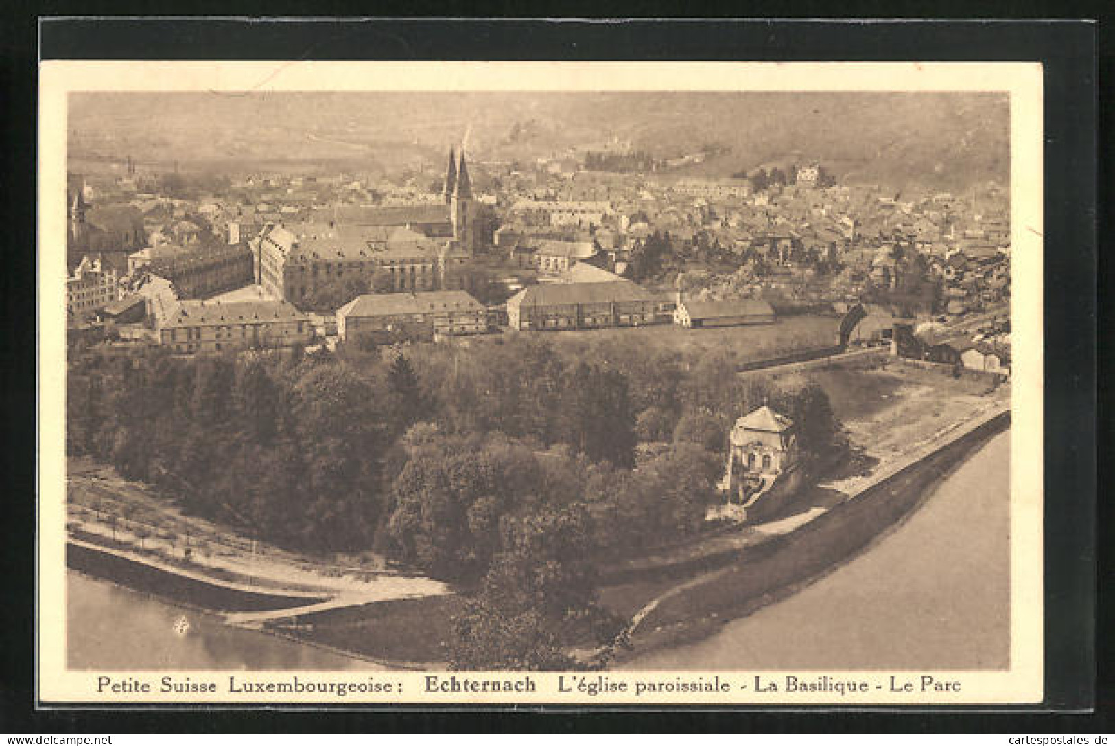 AK Echternach /Luxembourg, Petite Suisse Luxembourgeoise, L`église Paroissiale, La Basilique, Le Parc  - Echternach