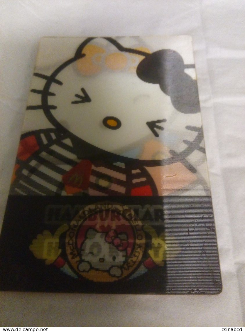 Rare China Hong Kong McDonald's Hello Kitty Hamburglar Hologram Tasty Card - Altri & Non Classificati