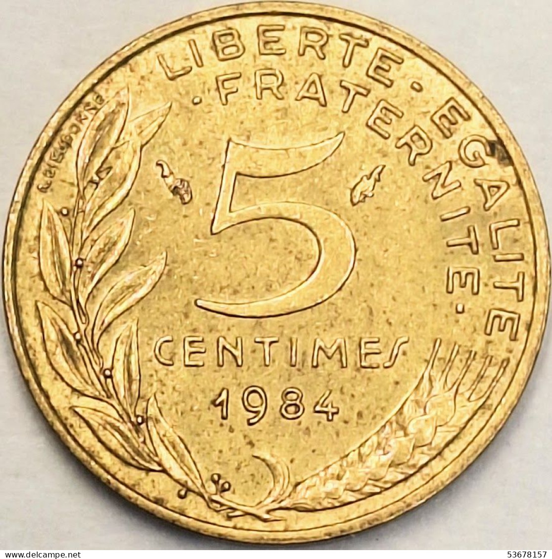 France - 5 Centimes 1984, KM# 933 (#4201) - 5 Centimes