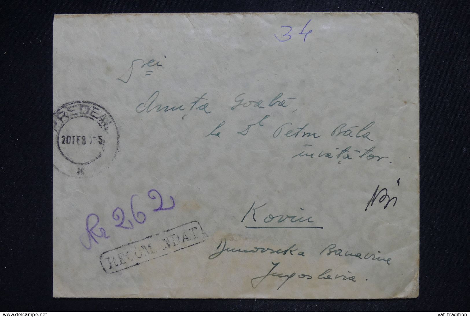 ROUMANIE - Lettre Recommandée Pour La France - 1935 - A 2803 - Lettres & Documents