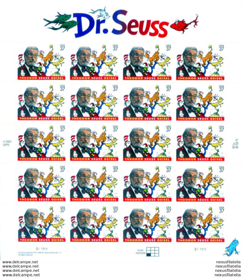 Theodor Seuss Geisel 2004. - Blocs-feuillets