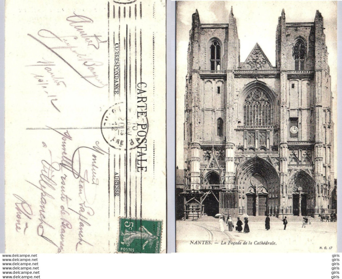 44 - Loire Atlantique - Nantes - La Façade De La Cathedrale - Moisdon La Riviere