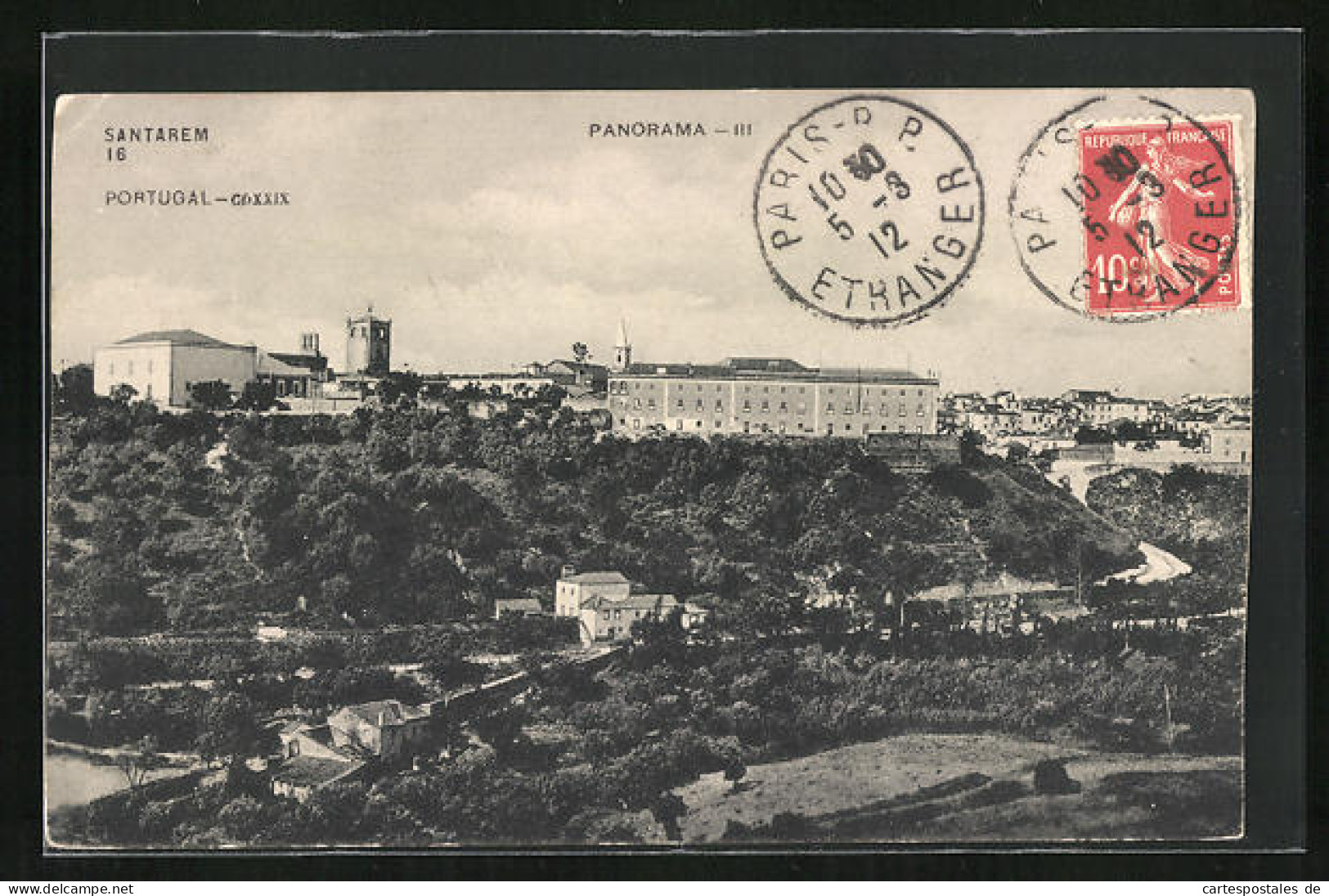 AK Santarem, Panoramablick Des Ortes  - Santarem