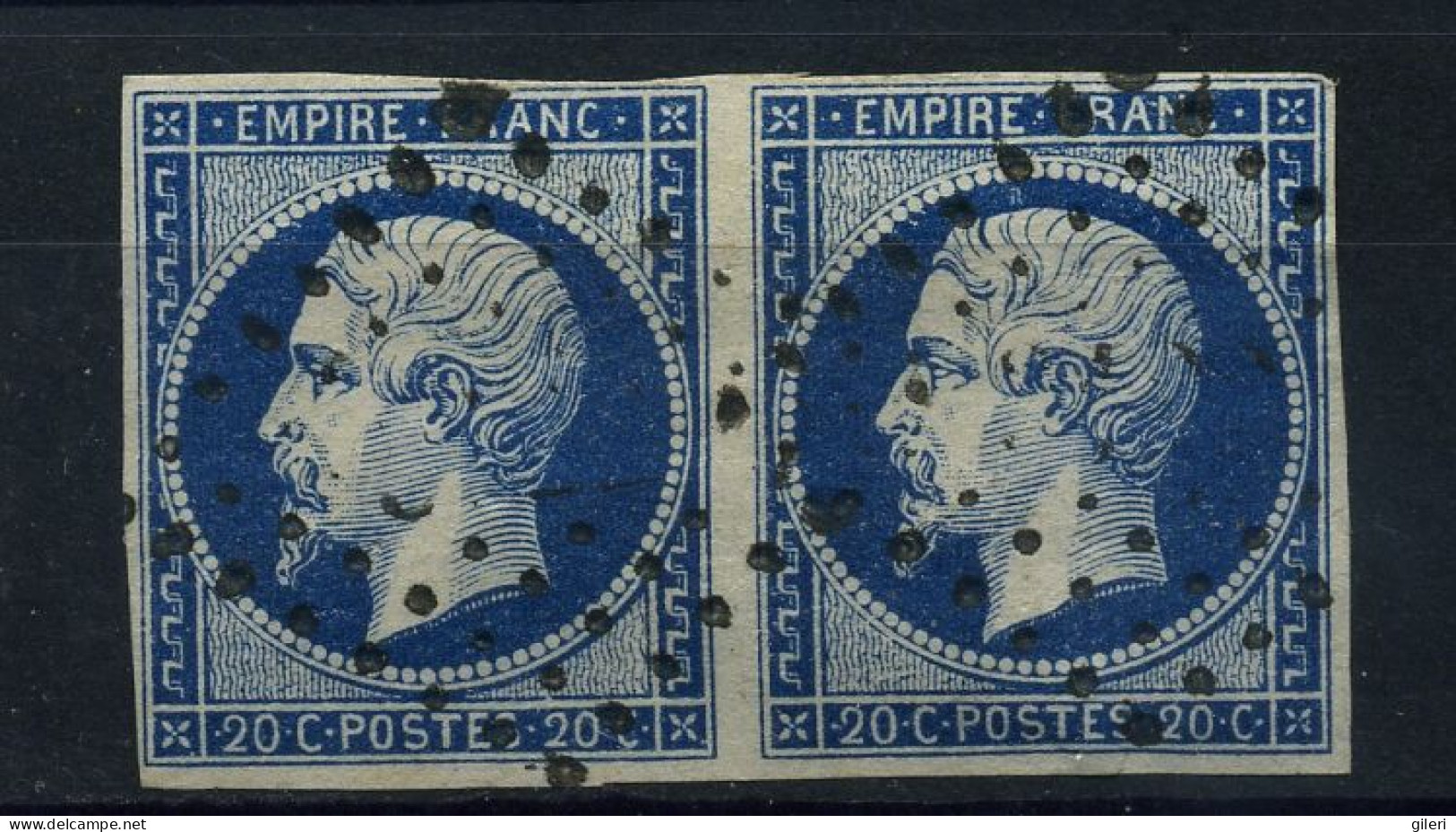 N 14Aa Ob En Paire Horizontale - 1853-1860 Napoleon III