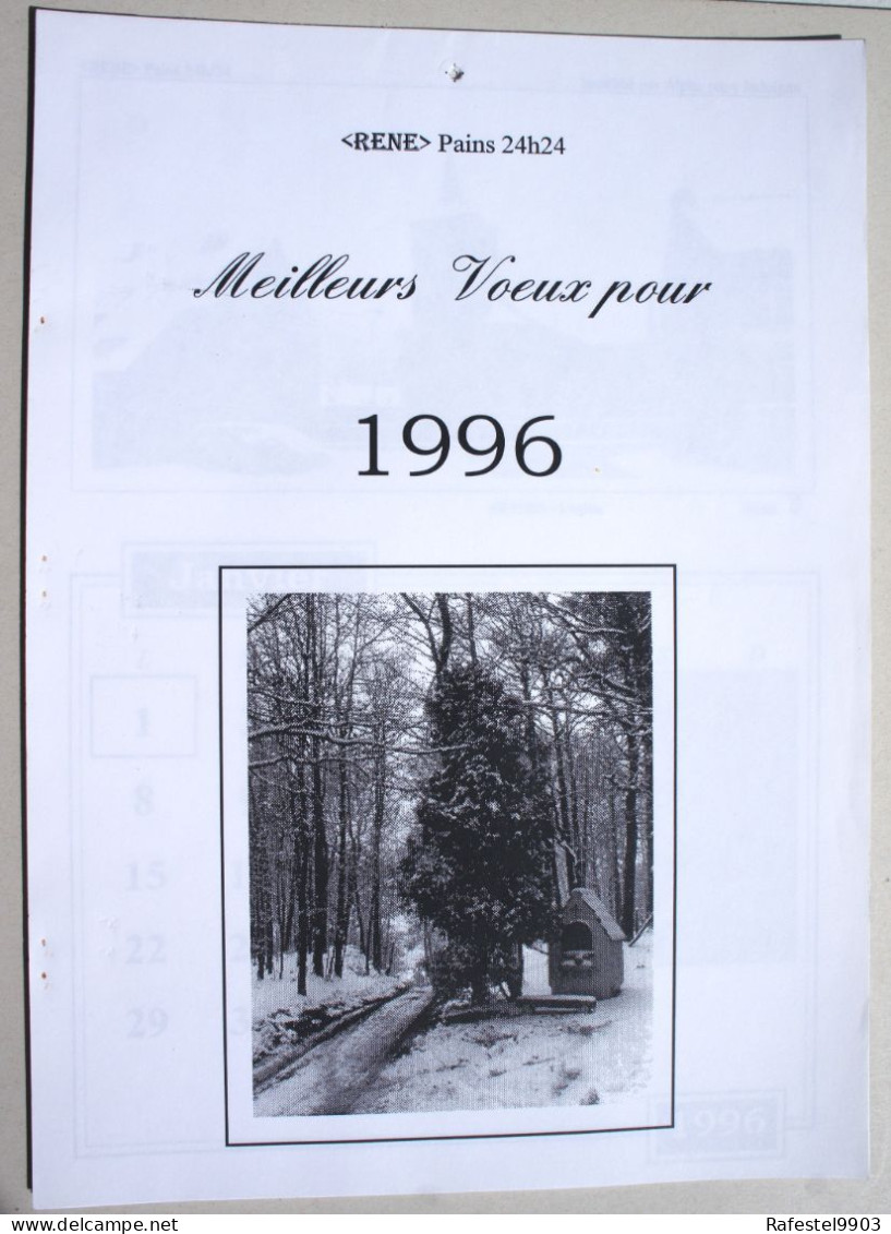 Calendrier X3 + 1 CPA Publicitaire Néthen Vers Beauvechain Hamme Mille Brabant Wallon Boulanger René - Grand Format : 1991-00