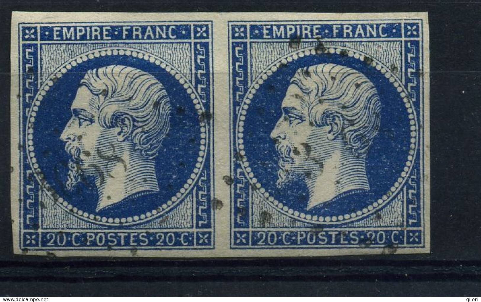 N 14Aa Ob PC3668 En Paire Horizontale - 1853-1860 Napoleon III