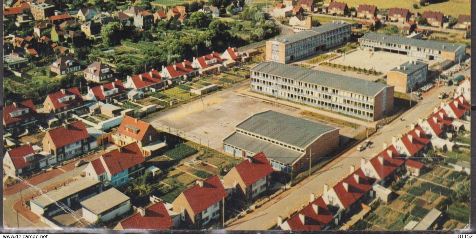 CPM  De 62  AIRE SUR LA LYS  " Vue Aérienne  Sur Le Groupe Scolaire Jean JAURES "  Le 11 3 1972 - Aire Sur La Lys