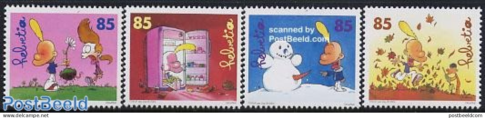 Switzerland 2004 Comics 4v, Mint NH, Art - Comics (except Disney) - Unused Stamps