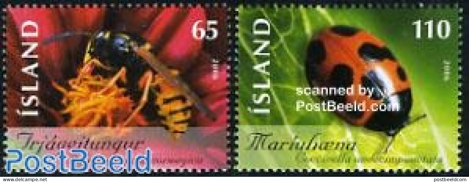 Iceland 2006 Insects 2v, Mint NH, Nature - Animals (others & Mixed) - Insects - Unused Stamps