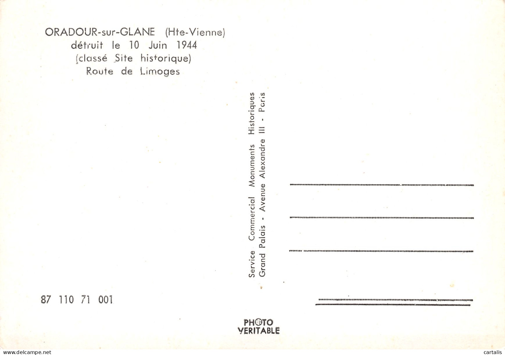 87-ORADOUR SUR GLANE-N°3703-D/0075 - Oradour Sur Glane