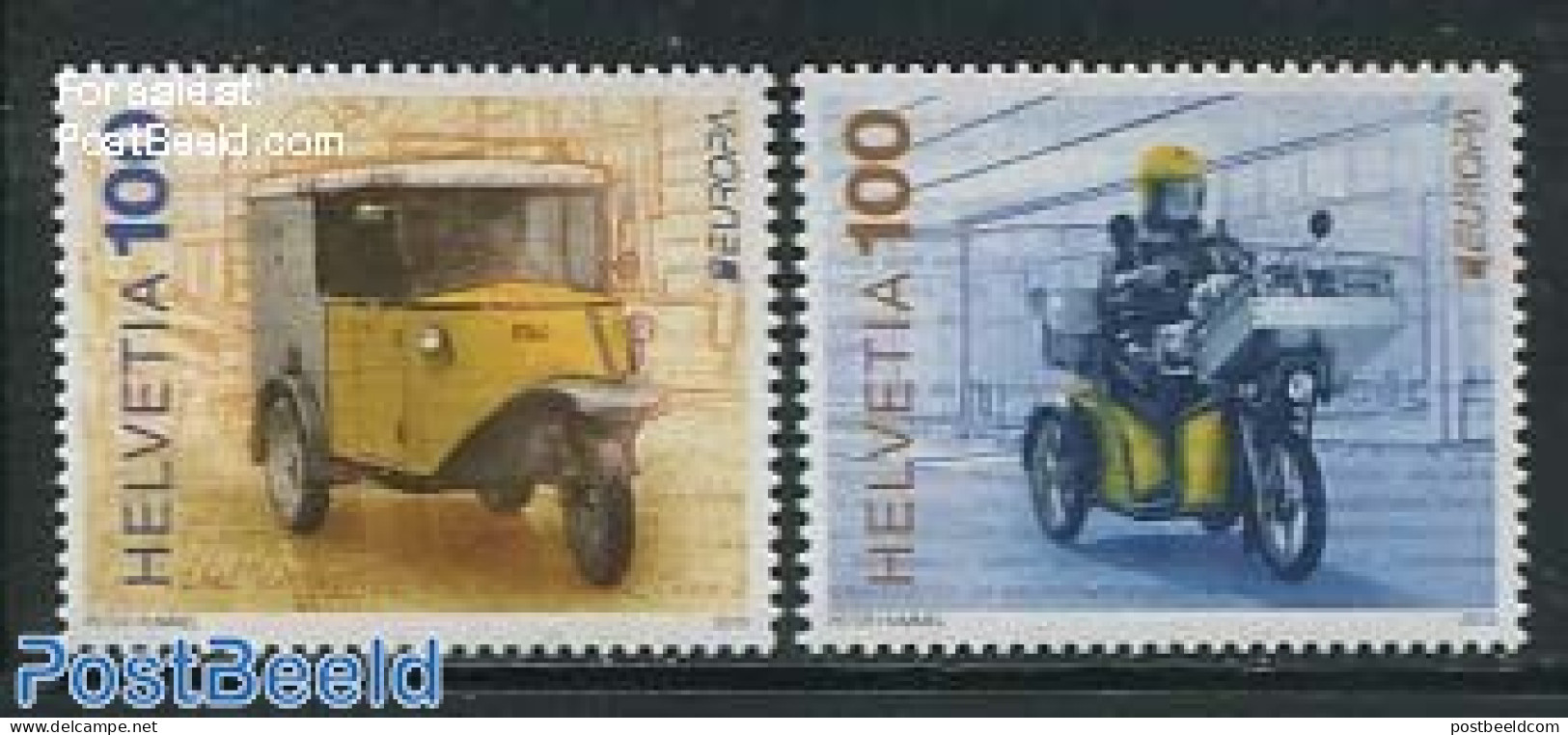 Switzerland 2013 Europa, Postal Transport 2v, Mint NH, History - Transport - Europa (cept) - Post - Automobiles - Moto.. - Nuovi
