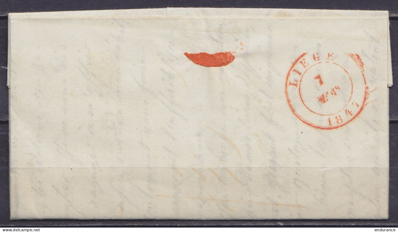 L. Datée 5 Mars 1847 De VIRTON Càd VIRTON /6 MARS 1847 Pour LIEGE - Port "5" (au Dos: Càd Arrivée LIEGE) - 1830-1849 (Belgique Indépendante)