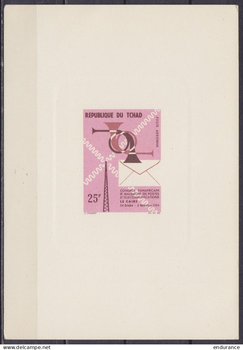 Tchad - Epreuve De Luxe - PA22 - Congrès Panafricain Et Malgache Des Postes Et Télécommunications 1964 - Ciad (1960-...)