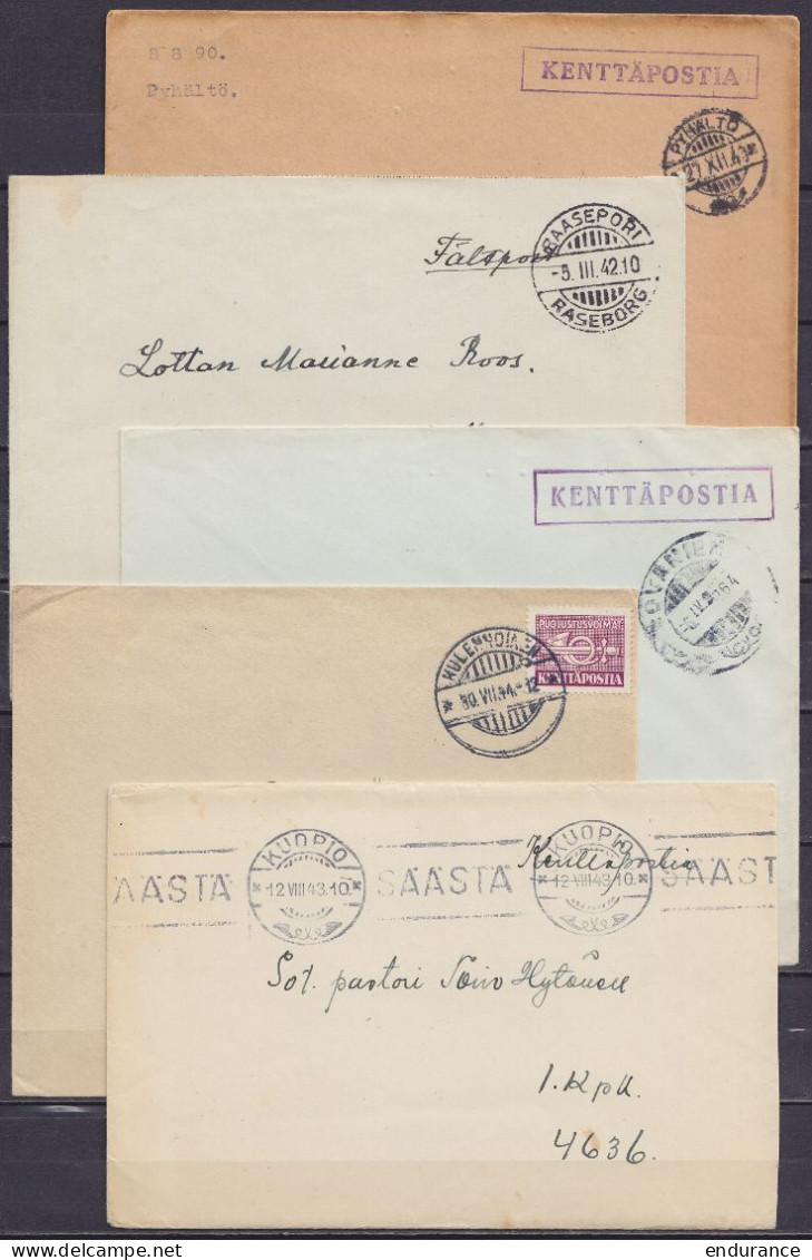 Finlande - lot de 53 env. franchise militaire de VILPULLA, VIRRAT, WIROLAHTI, SIITAMA, … (lieus d'expédition tous différ