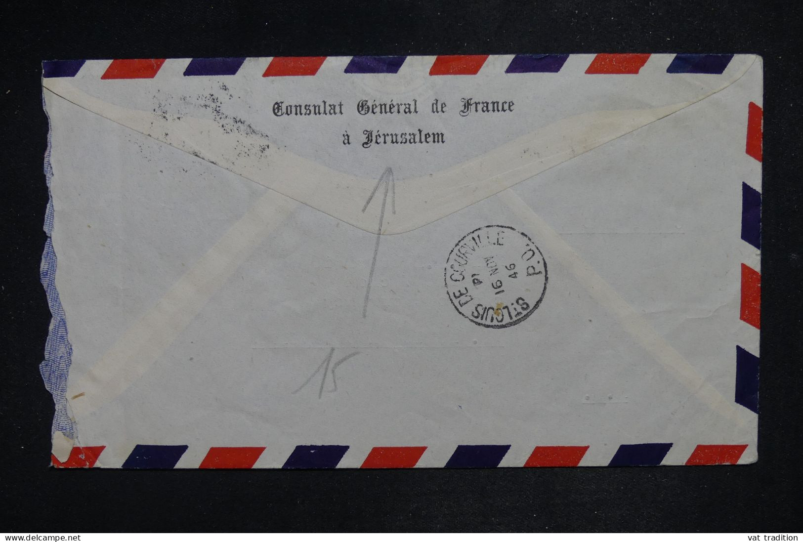 PALESTINE - Lettre Du Consulat De France à Jérusalem Pour Le Canada - 1946 - A 2810 - Palästina