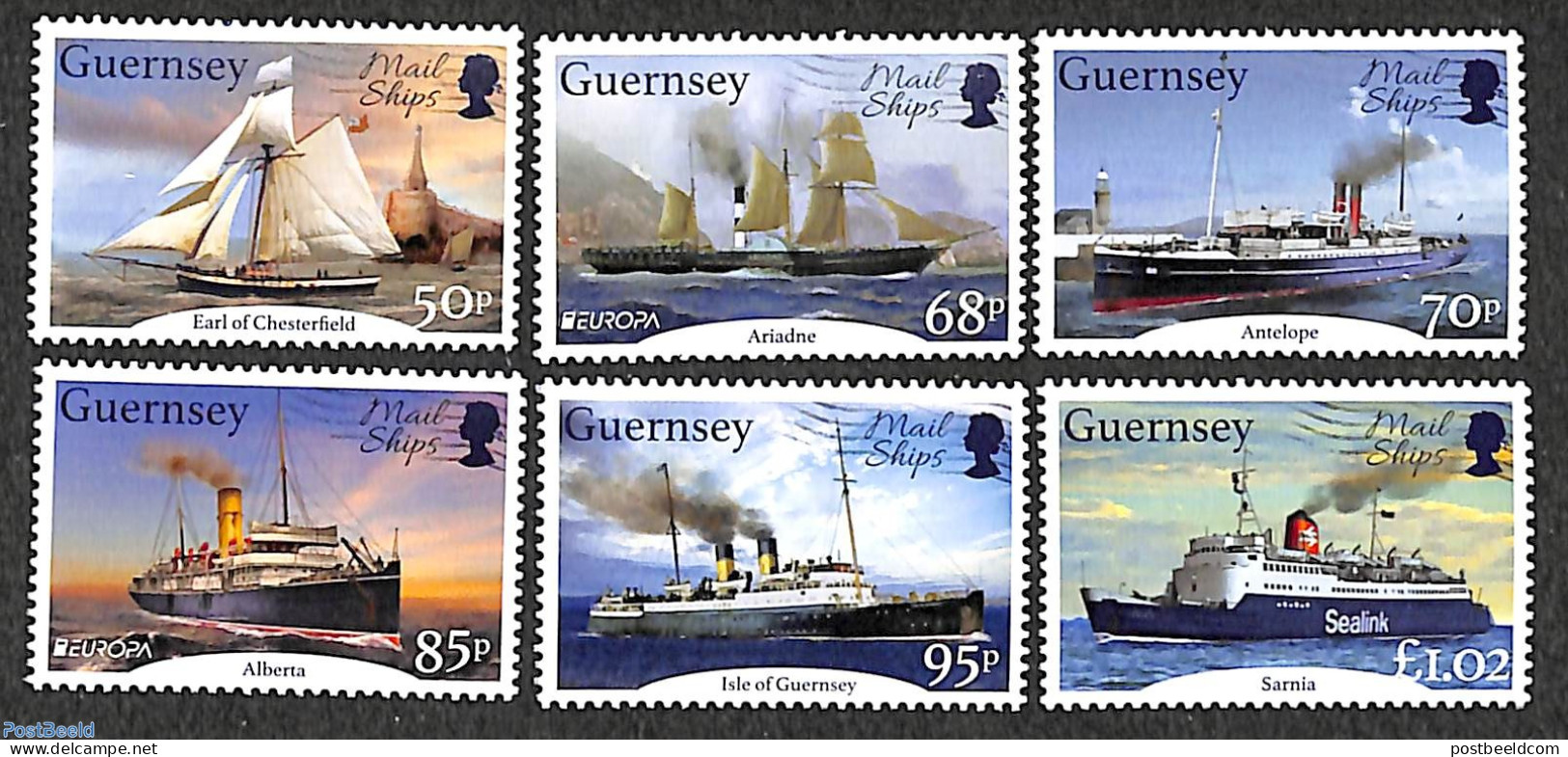 Guernsey 2020 Mail Ships 6v, Mint NH, History - Transport - Europa (cept) - Post - Ships And Boats - Poste