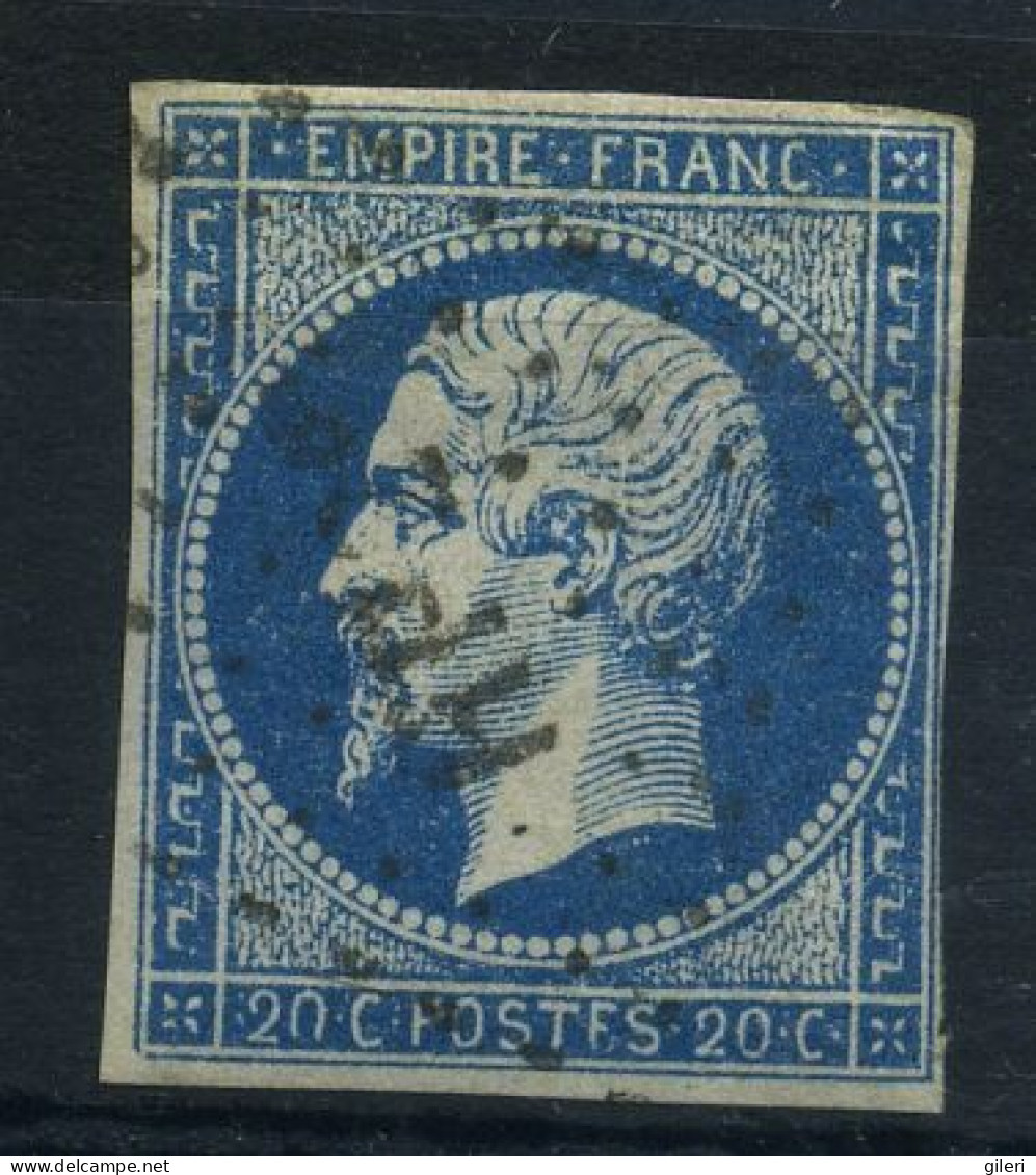 N 14A Ob HP2° - Variété : Poste F - 1853-1860 Napoleon III