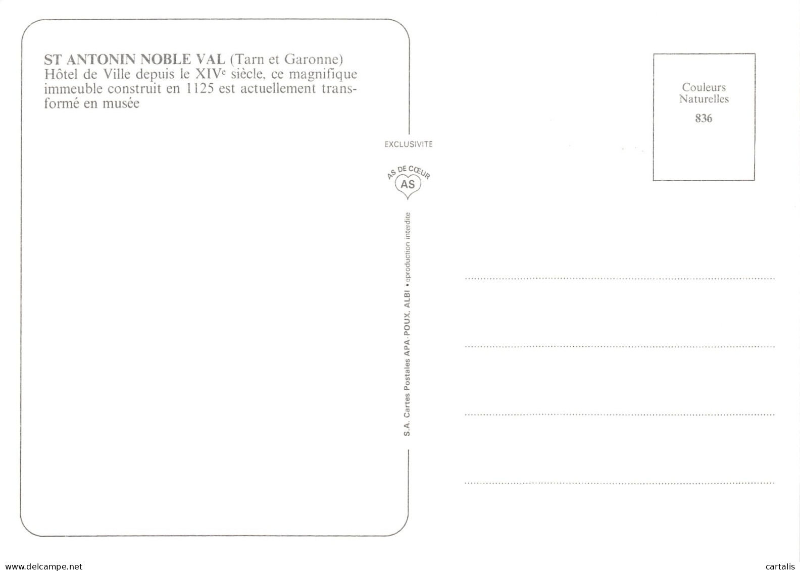 82-SAINT ANTONIN NOBLE VAL-N°3705-A/0275 - Saint Antonin Noble Val