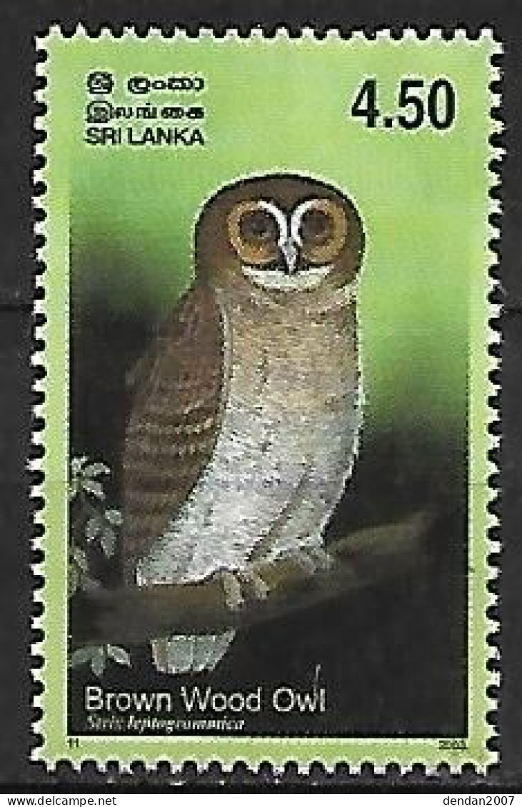 Sri Lanka - MNH ** 2003 :  Brown Wood Owl  -  Strix Leptogrammica - Eulenvögel