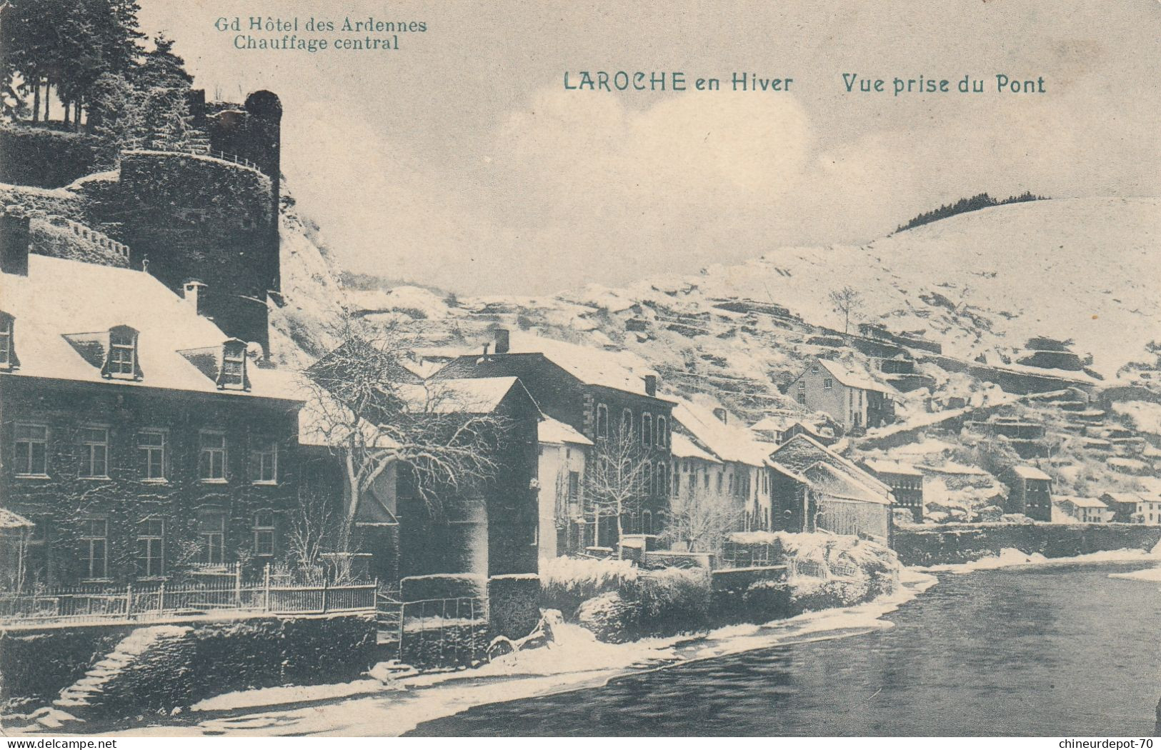 LA ROCHE EN ARDENNE PRISE EN HIVER - La-Roche-en-Ardenne