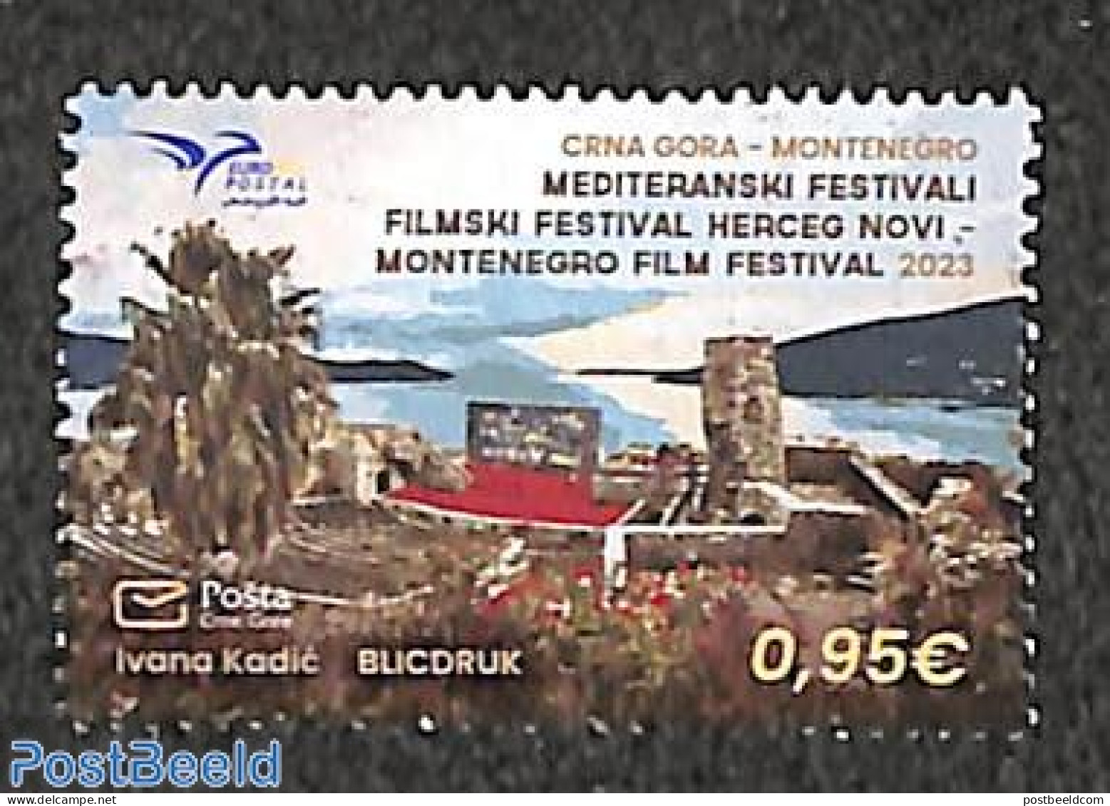 Montenegro 2023 Euromed, Film Festival 1v, Mint NH, Performance Art - Film - Kino