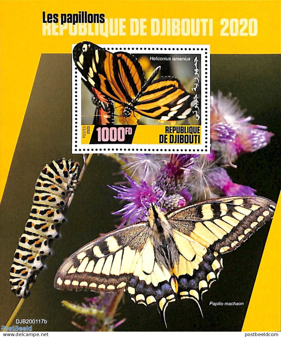 Djibouti 2020 Butterflies S/s, Mint NH, Nature - Butterflies - Gibuti (1977-...)