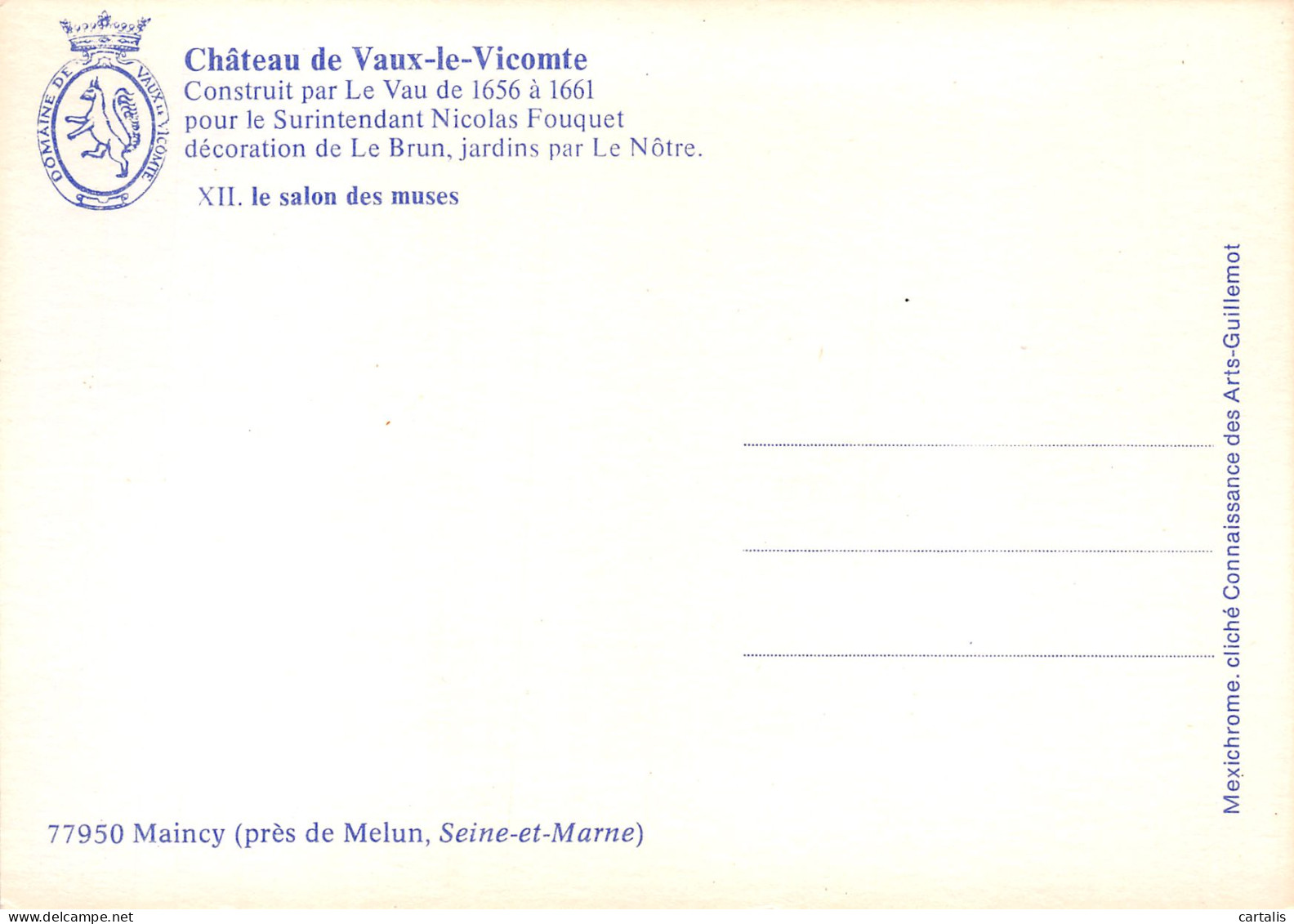77-VAUX LE VICOMTE CHÂTEAU-N°3706-B/0093 - Vaux Le Vicomte