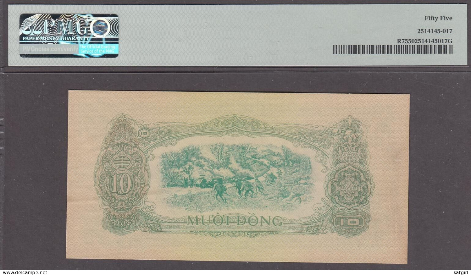 South Vietnam 10 Dong Banknote P-R7 ND 1963 AUNC PMG 55 - Vietnam